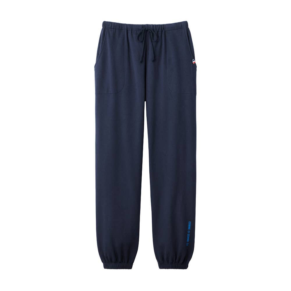 綿混 裏毛起毛 ルームパンツ 長パンツ MW6543 ネービーブルー