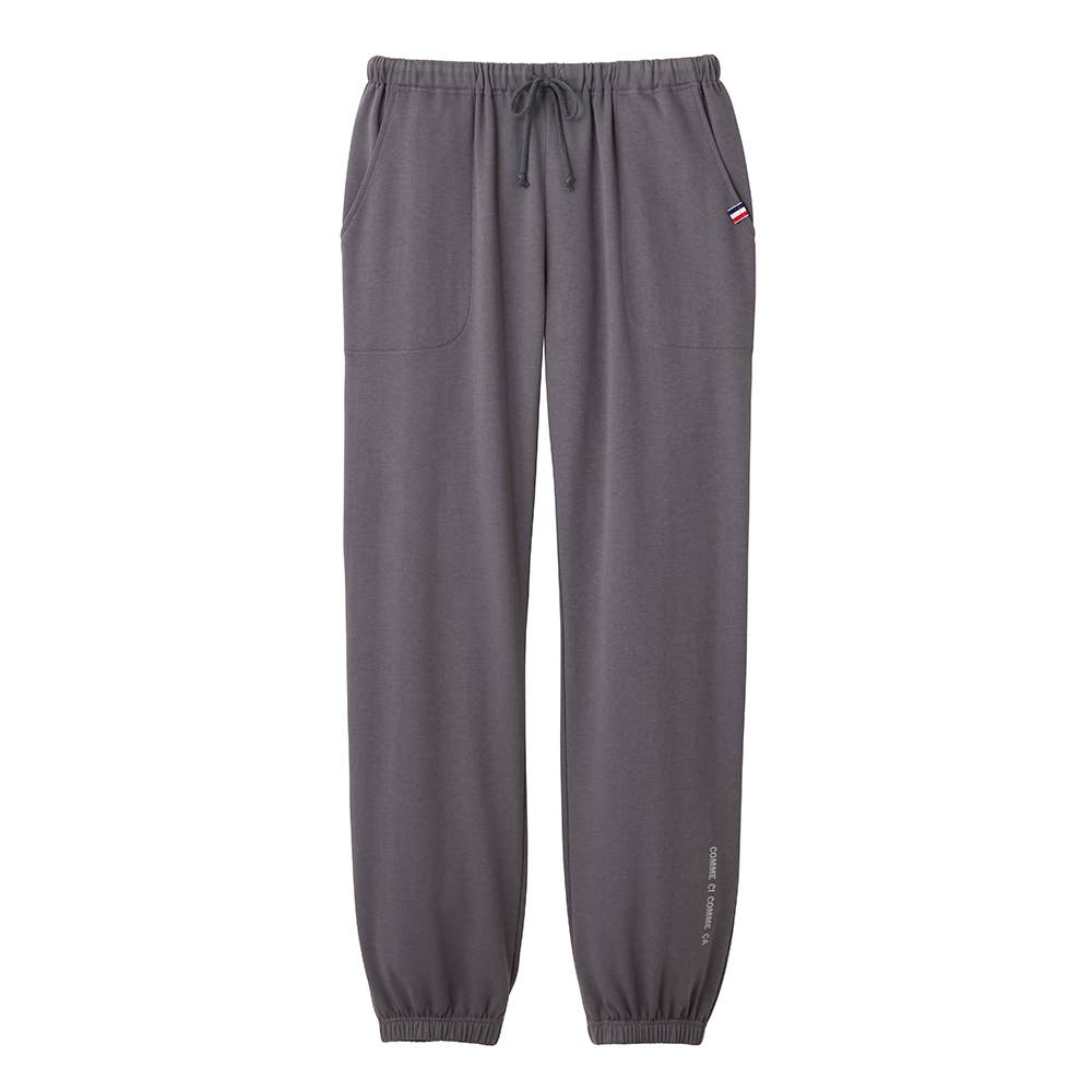 綿混 裏毛起毛 ルームパンツ 長パンツ MW6543 チャコールグレー