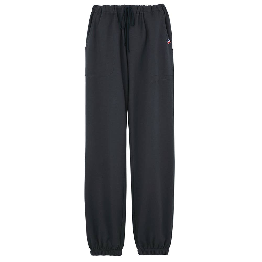 [100% cotton mini fleece] Room pants, single long pants, MW8603, charcoal gray