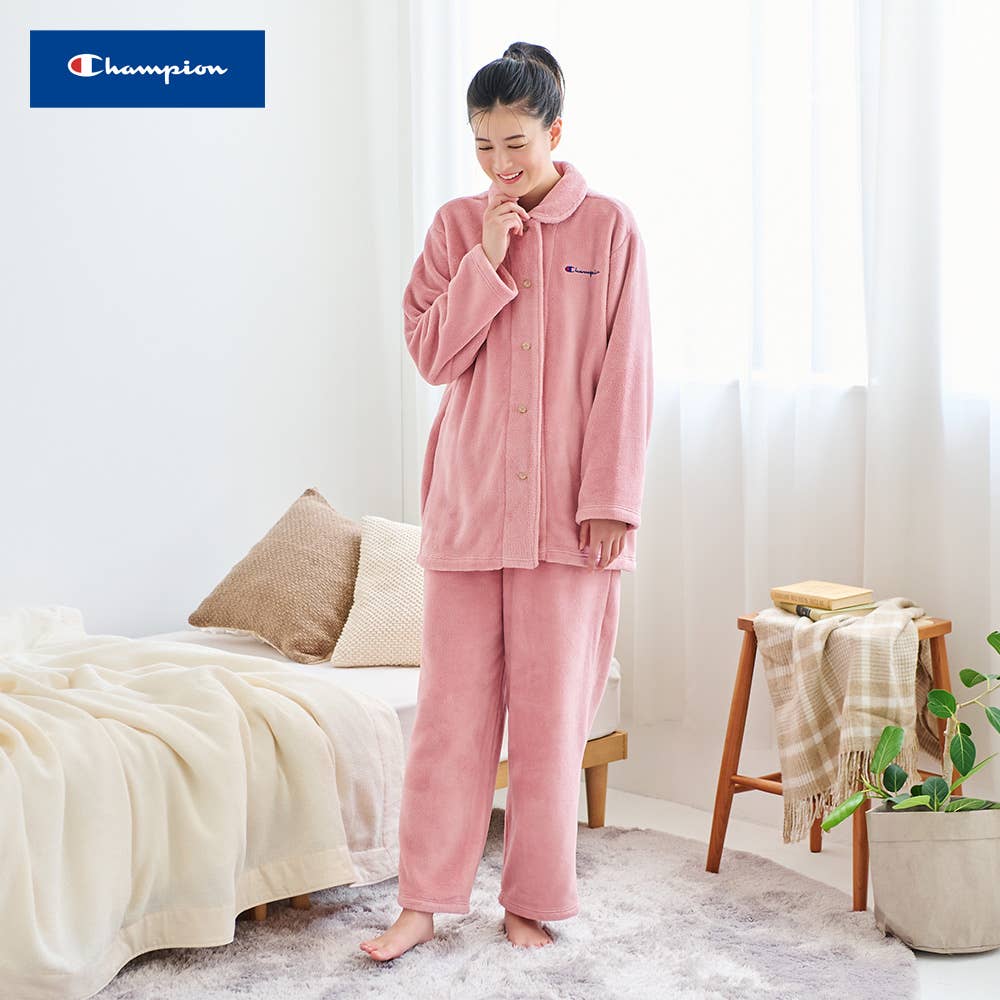 【ボア】長袖長パンツ ロゴルームウェア