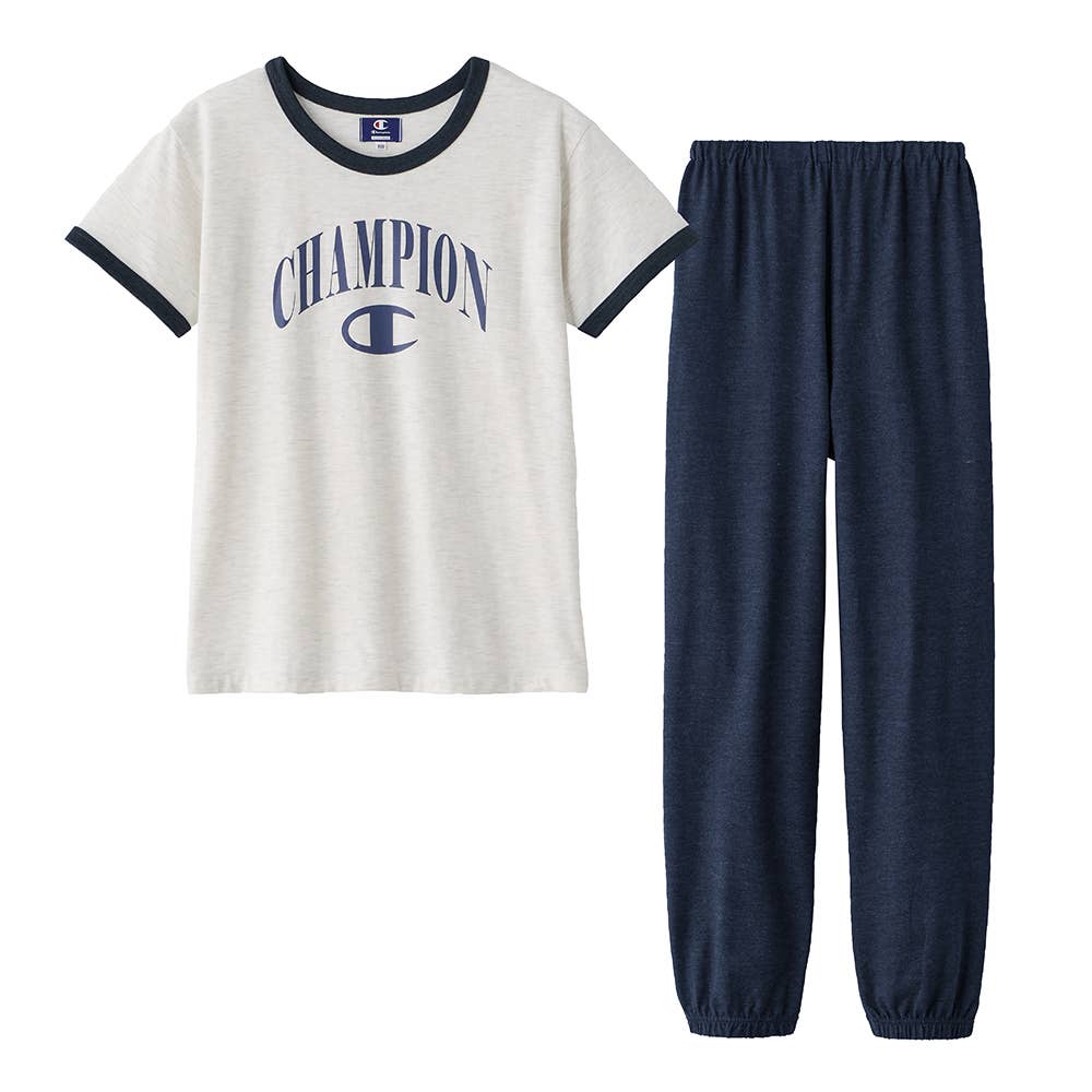 綿混 天竺 ルームウェア 半袖長パンツ【SALE】 OK5005 アイボリー