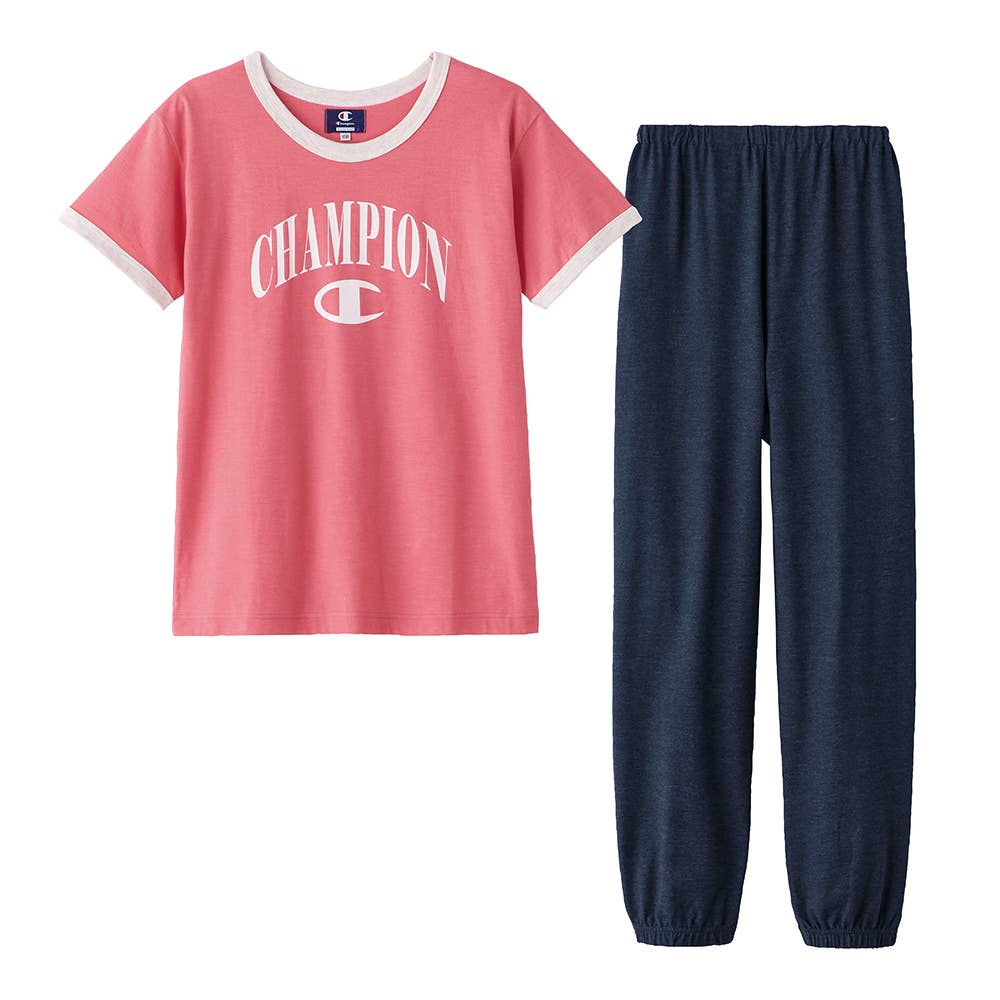 綿混 天竺 ルームウェア 半袖長パンツ【SALE】 OK5005 サーモンピンク