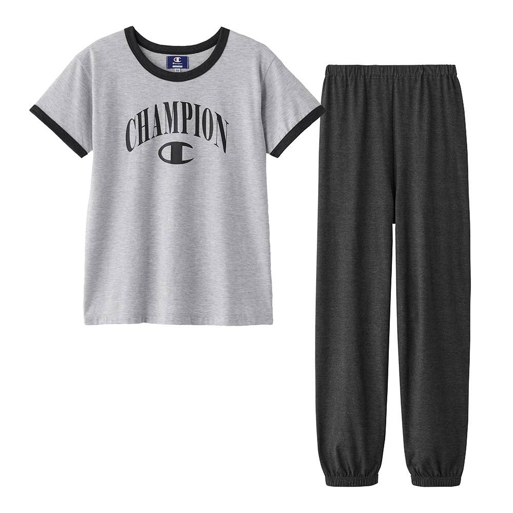 綿混 天竺 ルームウェア 半袖長パンツ【SALE】 OK5005 グレー