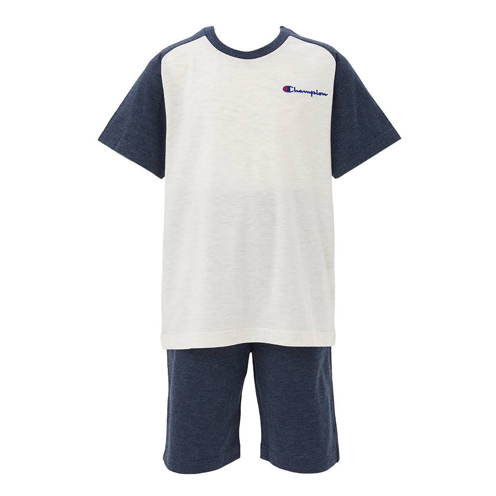 【 綿混 天竺 】 KIDS ルームウェア 半袖半パンツ【SALE】 OK5013 アイボリー