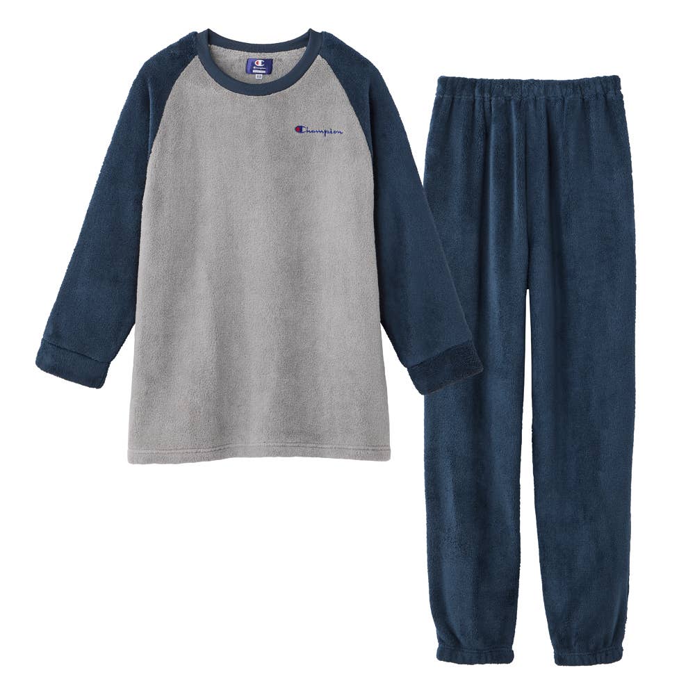 ボア ルームウェア 長袖長パンツ 子供用 OK8013 グレー