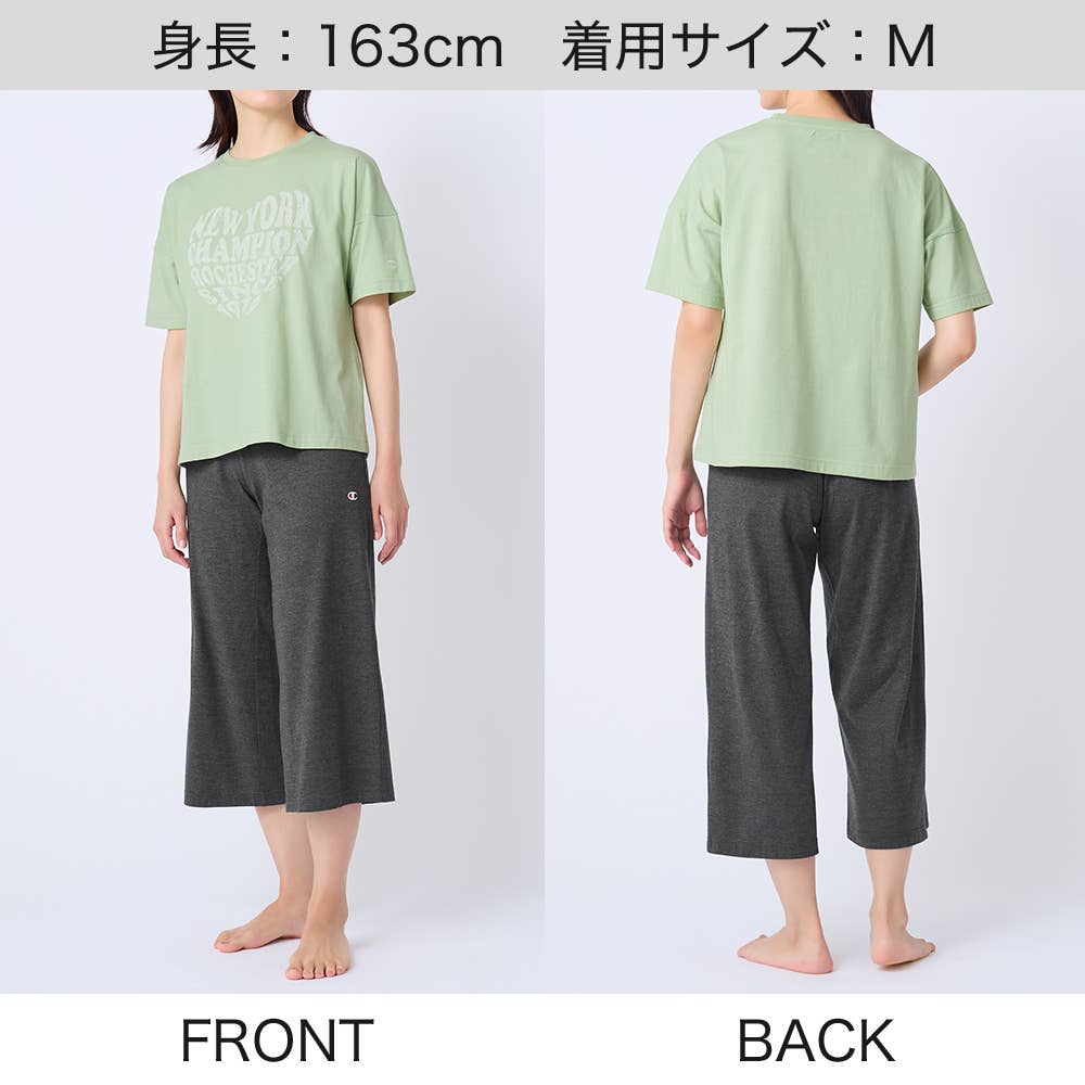 【Champion・綿混】ルームウェア 半袖7分丈パンツ OL3216 E3