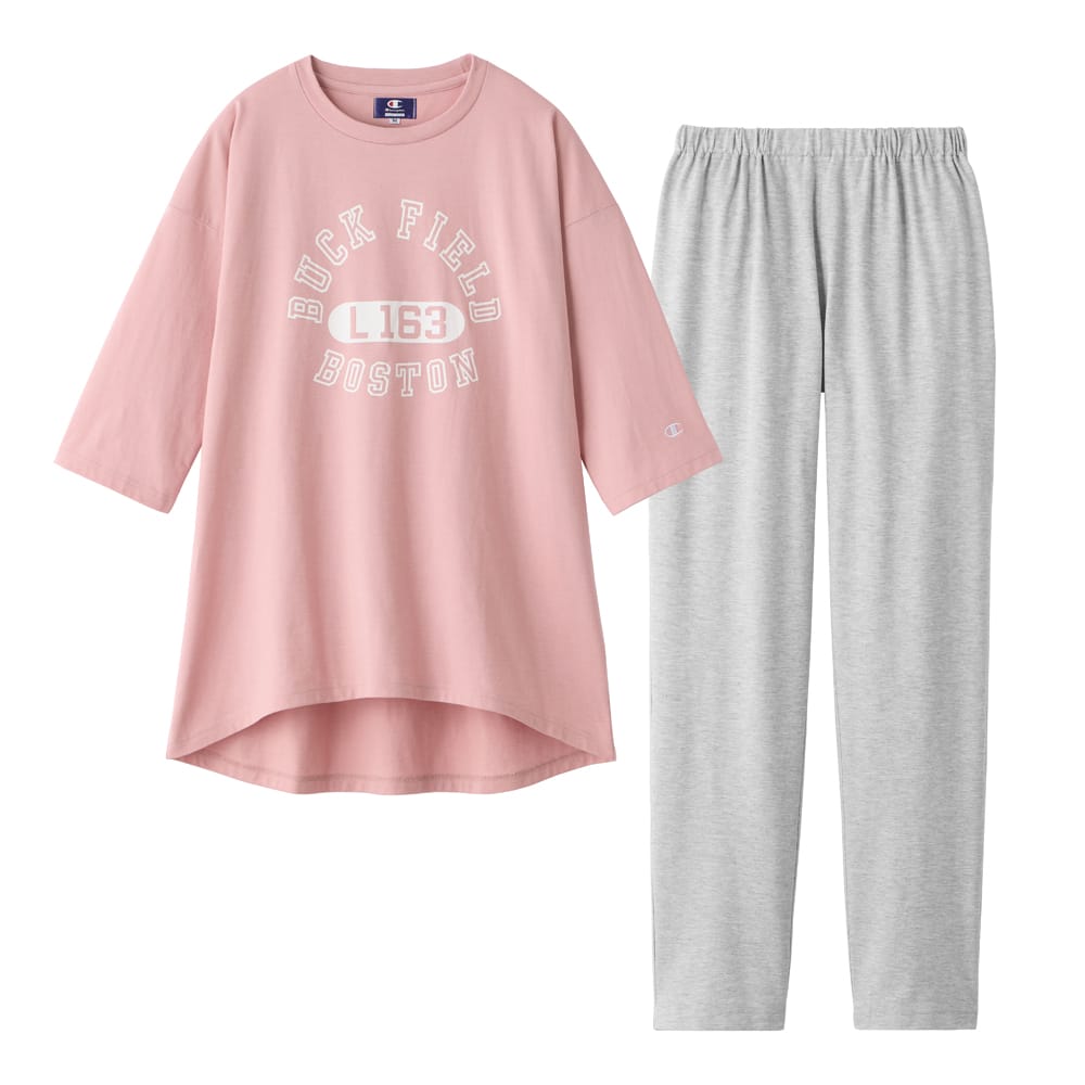 綿混 天竺 ルームウェア 7分袖長パンツ【SALE】 OL4205