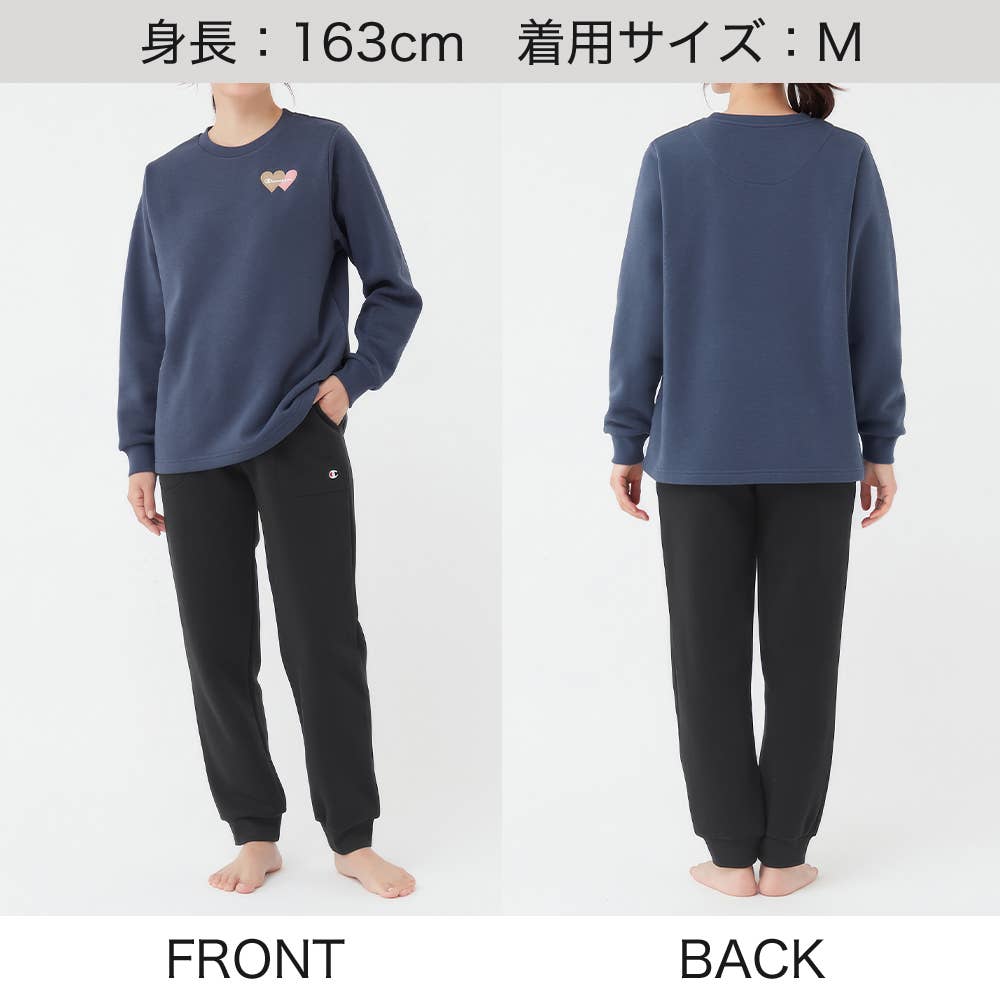 【裏毛起毛】 シンプルで着心地よい 長袖長パンツ ルームウェア OL8826 E3