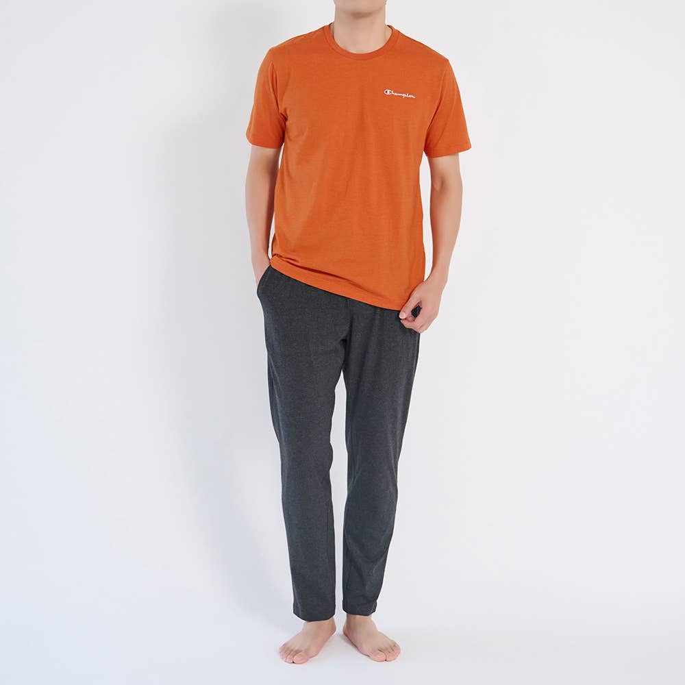 【 綿混 天竺 ルームウェア 】 半袖長パンツ OM3053 オレンジ