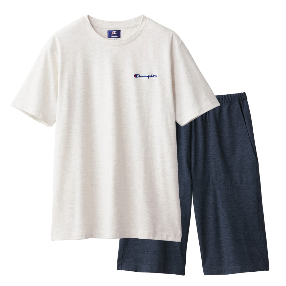 Amazon | [チャンピオン] ルームウェア 綿100% 半袖半パンツ天竺