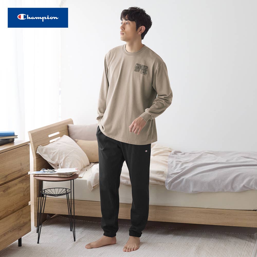 【綿混・裏起毛】長袖長パンツ ルームウェア