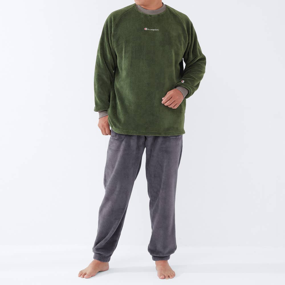 ボアルームウェア 長袖長パンツ OM8562 カーキ