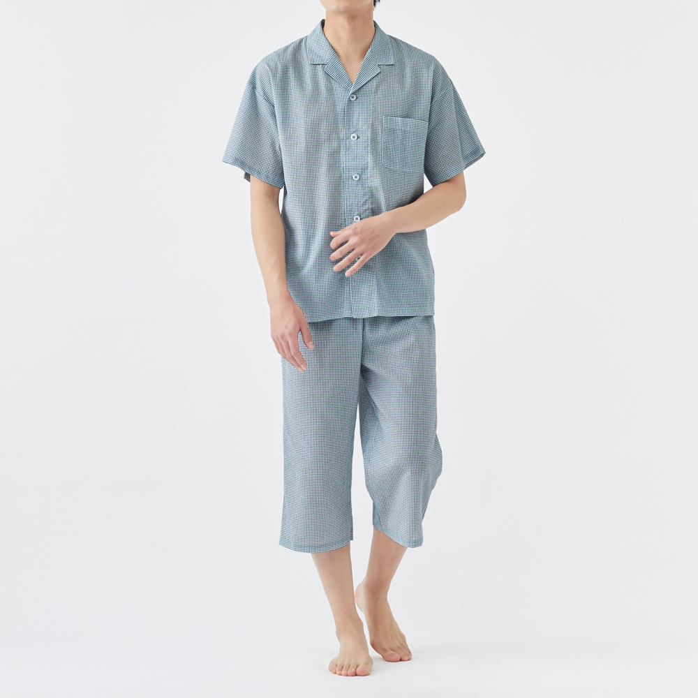【アセドロン】パジャマ 紳士半袖7分丈パンツ SF1134 E15