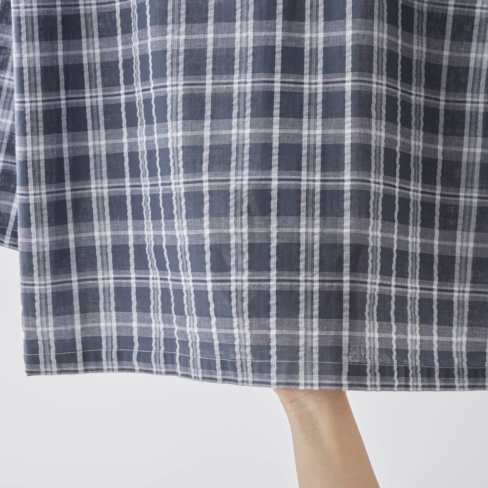 綿100% 先染サッカー パジャマ 長袖長パンツ SF2046 E4