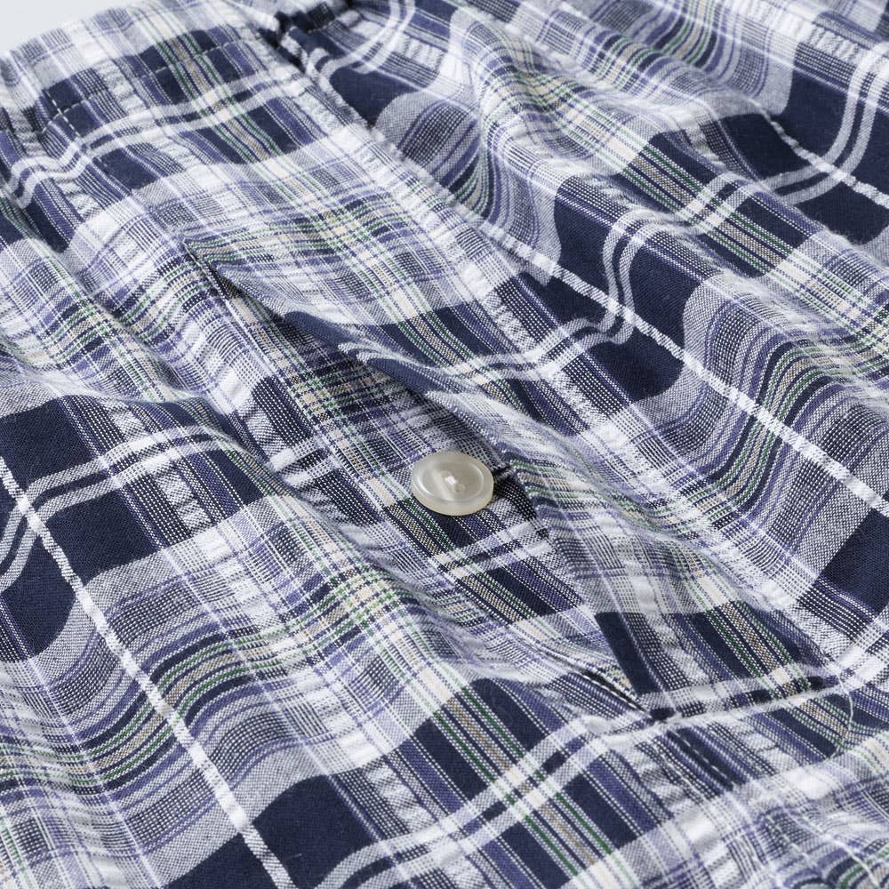 綿100% 先染サッカー パジャマ 長袖長パンツ SF2126 E2