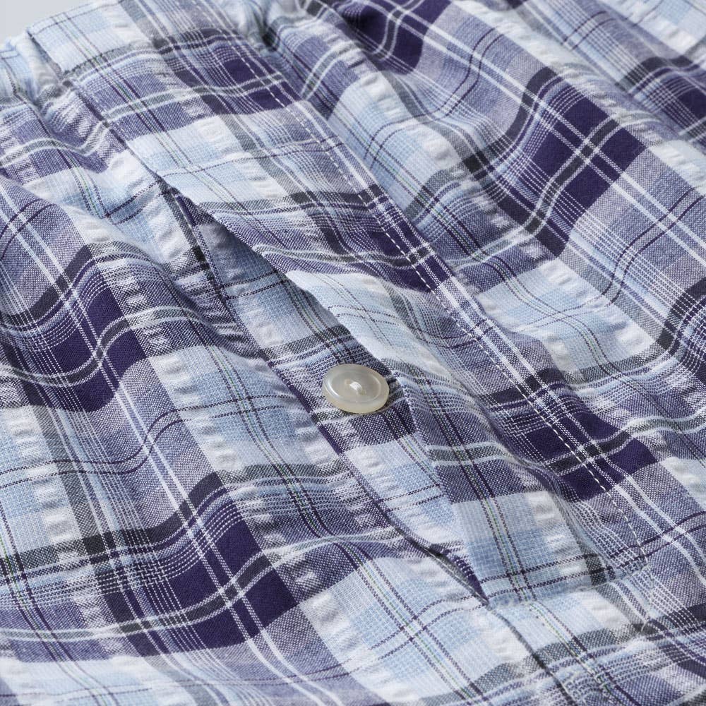 綿100% 先染サッカー パジャマ 長袖長パンツ SF2136 E2