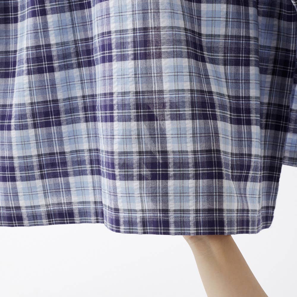 綿100% 先染サッカー パジャマ 長袖長パンツ SF2136 E3