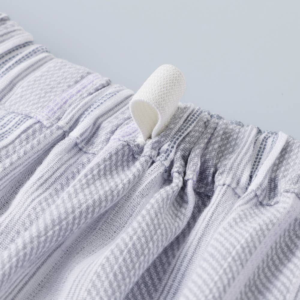 【高島ちぢみ・涼感】 綿100% クレープ 長袖長パンツ パジャマ【送料無料】 SF2226 E1