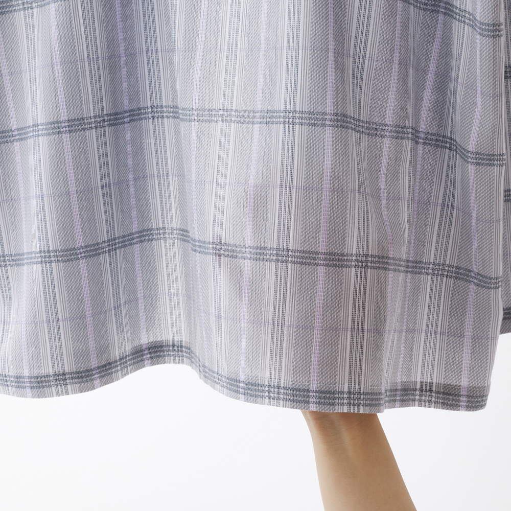 【高島ちぢみ・涼感】 綿100% クレープ 長袖長パンツ パジャマ【送料無料】 SF2226 E3