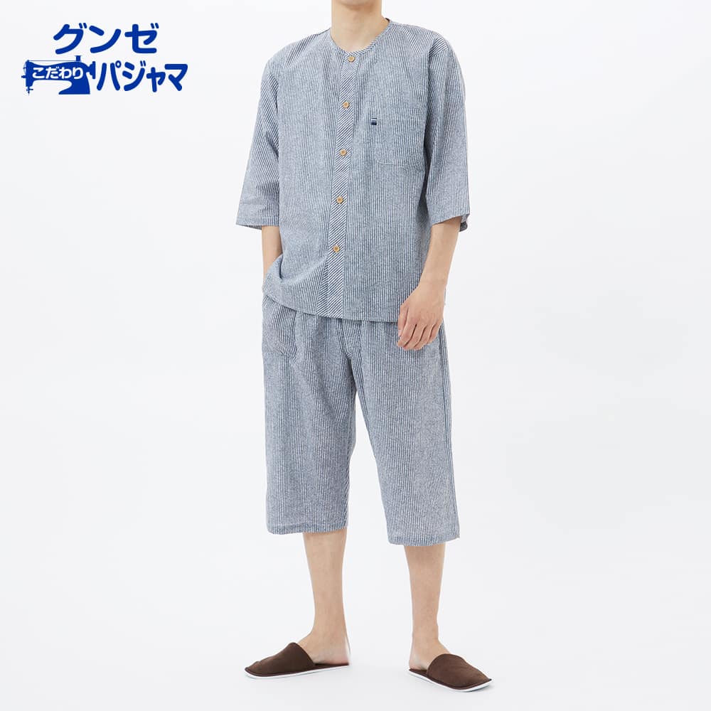 パジャマ 7分袖7分丈パンツ メンズ メンズ