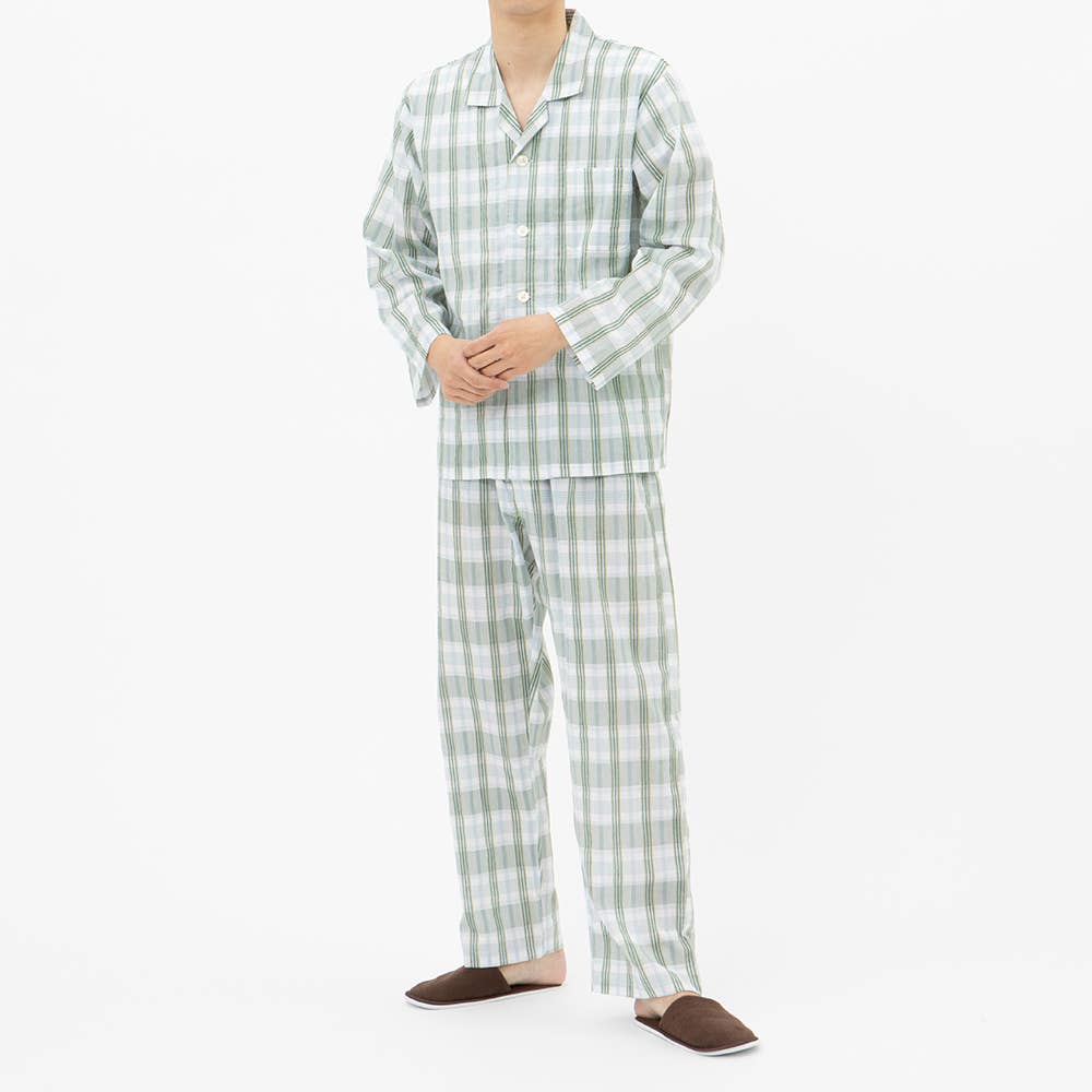 グンゼ パジャマセット 長袖スムース メンズ ブル M timkuepd メンズファッション Valleymill Com