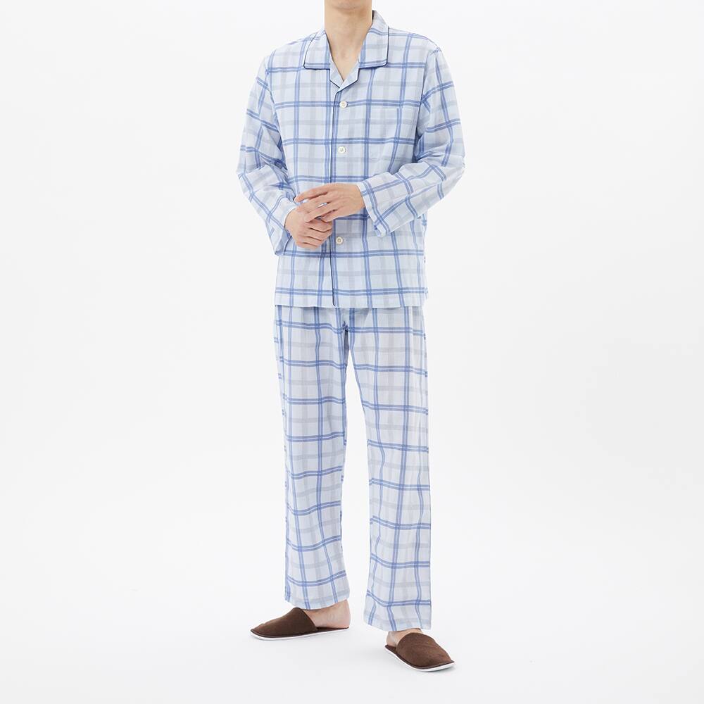綿100％ 】 パジャマ 長袖長パンツ【SALE】 SF6212W :メンズ パジャマ ・ルームウェア