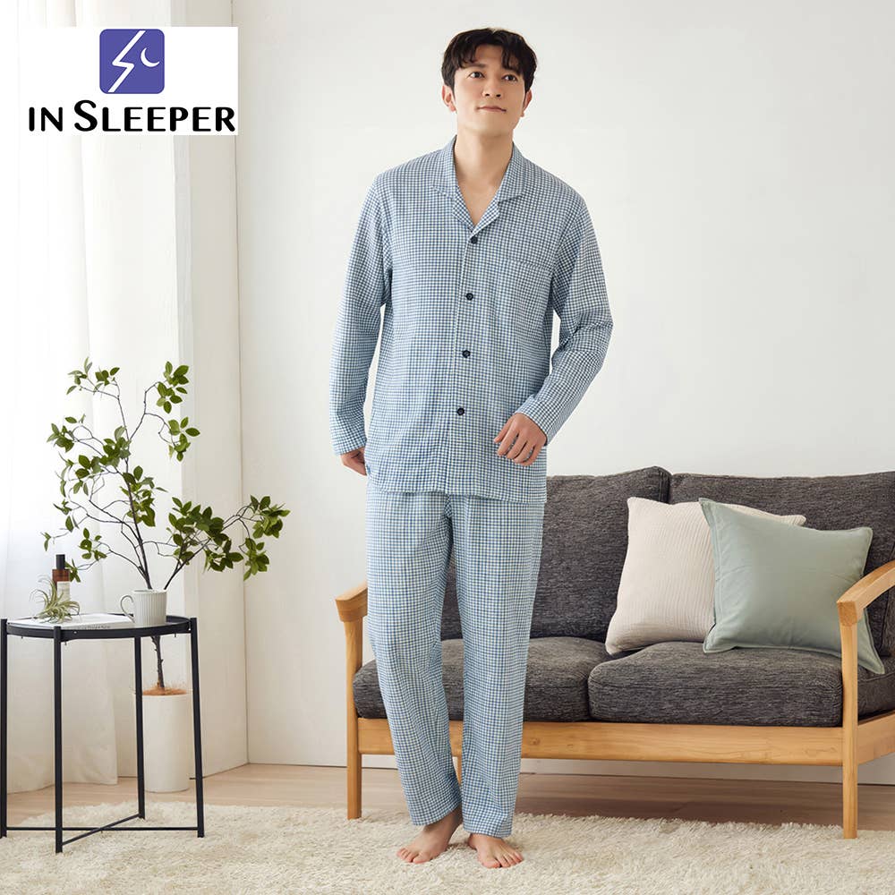 【脇縫い目無し・肌側綿100%】 キルト 長袖長パンツ パジャマ(送料無料)