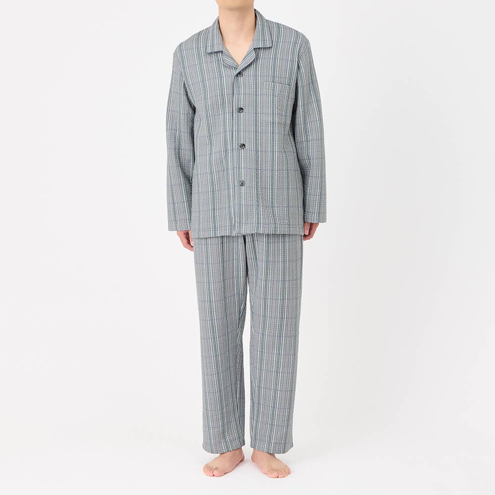 【極暖】 ウルトラバルキー 長袖長パンツ テーラーパジャマ【送料無料】 SG4245 グレー