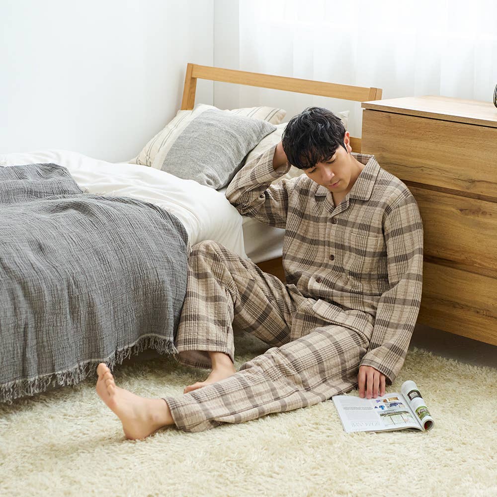 【極暖】スーパーバルキー 長袖長パンツ テーラーパジャマ【送料無料】 SG4255EC E1