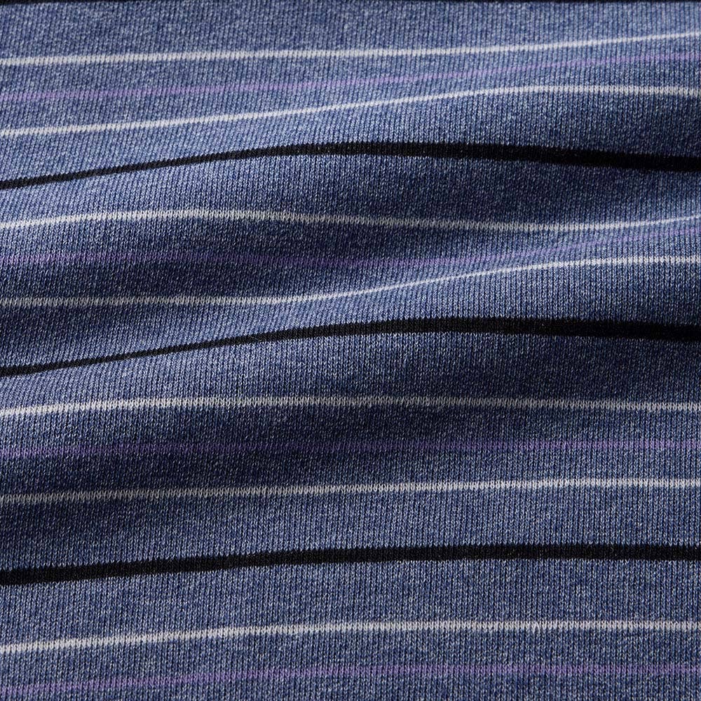 【極暖】パイル裏起毛 長袖長パンツ ボーダー柄ルームウェア【送料無料】 SG4285 E7