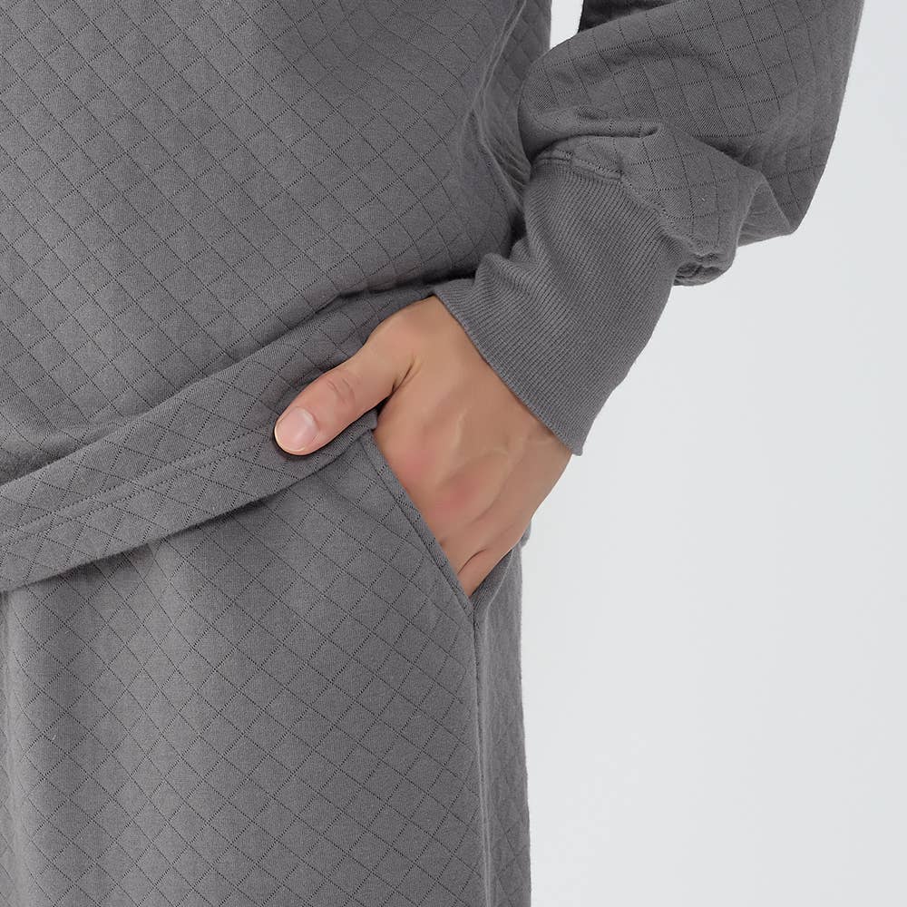 【ファイヤーアセドロン】背中保温 キルト長袖長パンツ ルームウェア【送料無料】 SG4625 E10