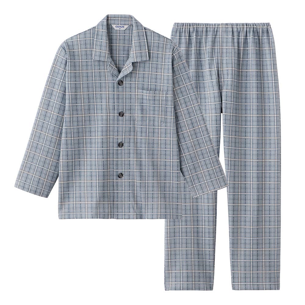 ダンニット 長袖長パンツ テーラーパジャマ SG8024 グレー