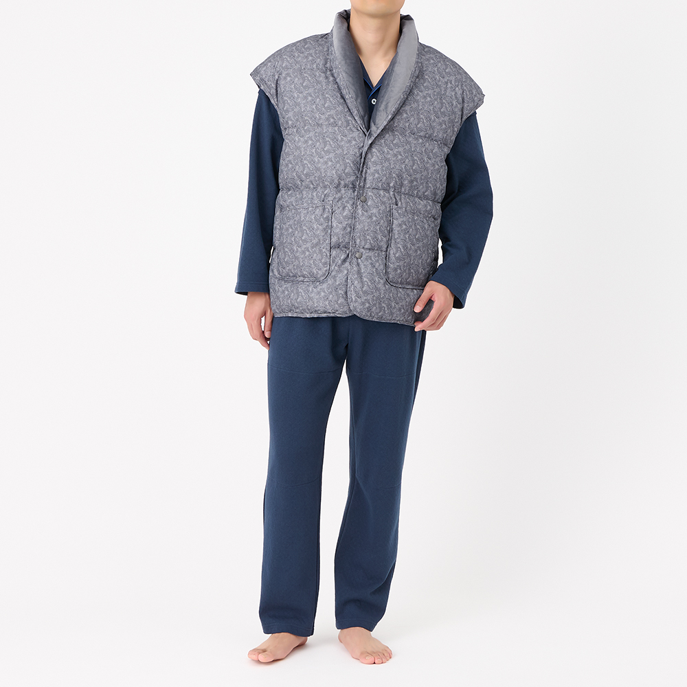 【羽織物】羽毛ベスト SK4475EC グレー