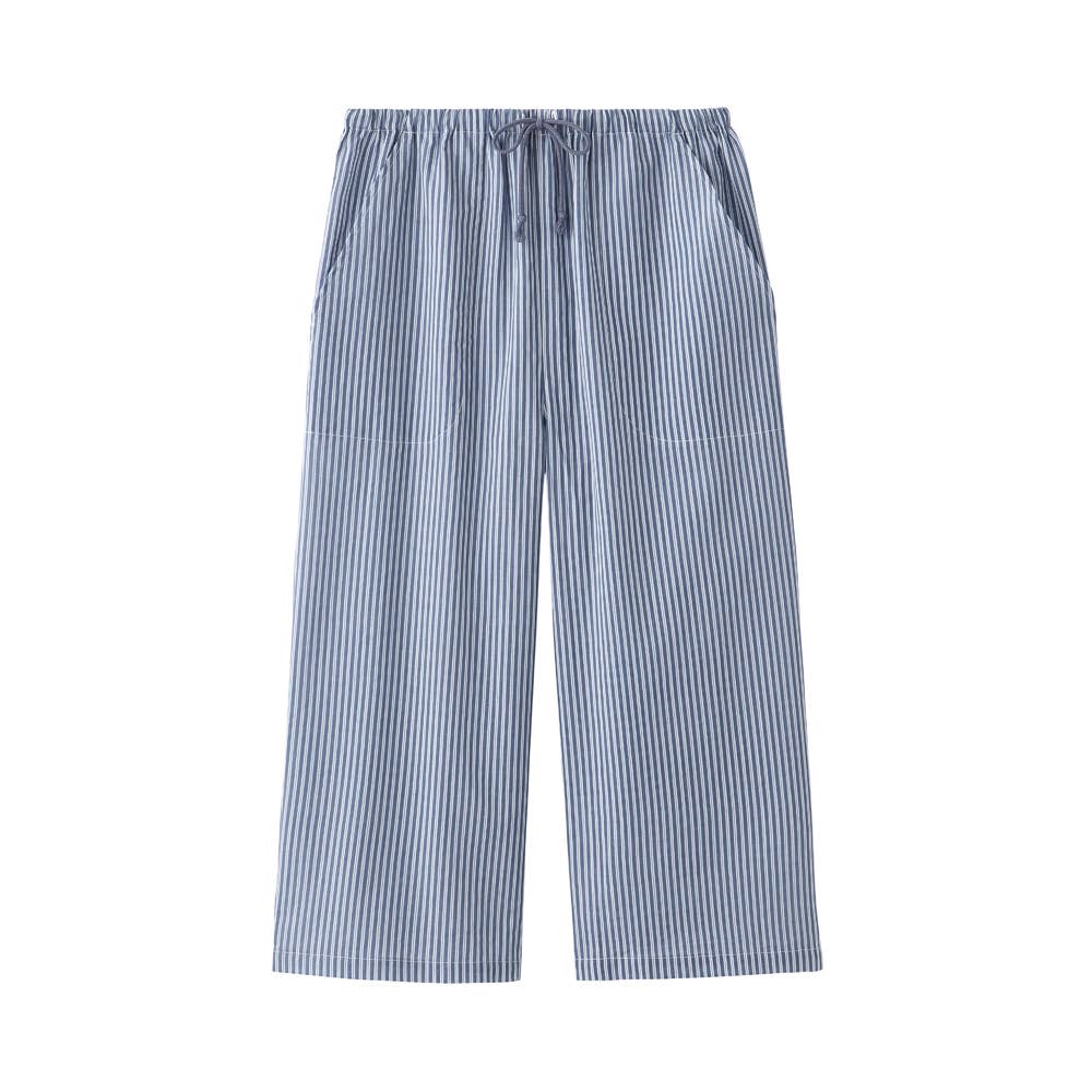 【アセドロン】綿混 薄手 7分丈パンツ ステテコ SQ3016 ネービーブルー