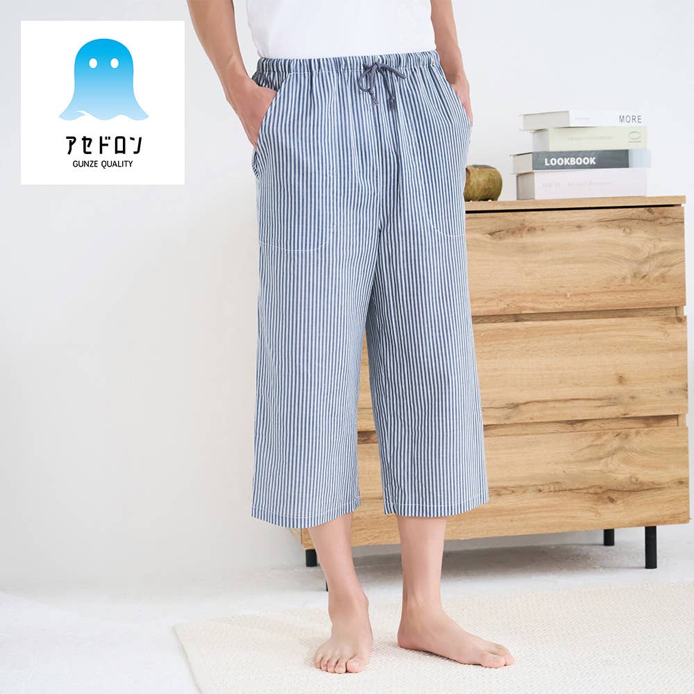 【アセドロン】綿混 薄手 7分丈パンツ ステテコ