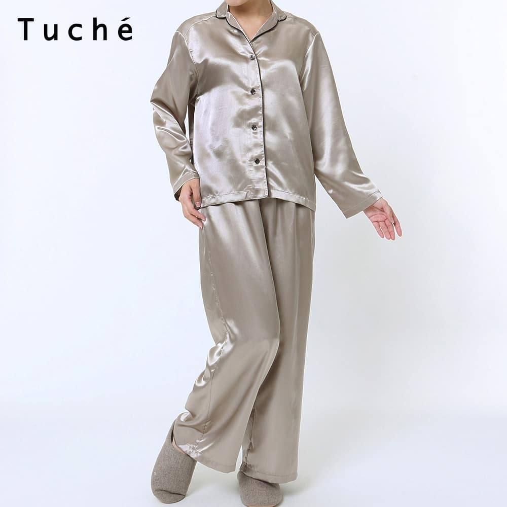パジャマ 長袖長パンツ レディース Sale M ペールピンク レディース