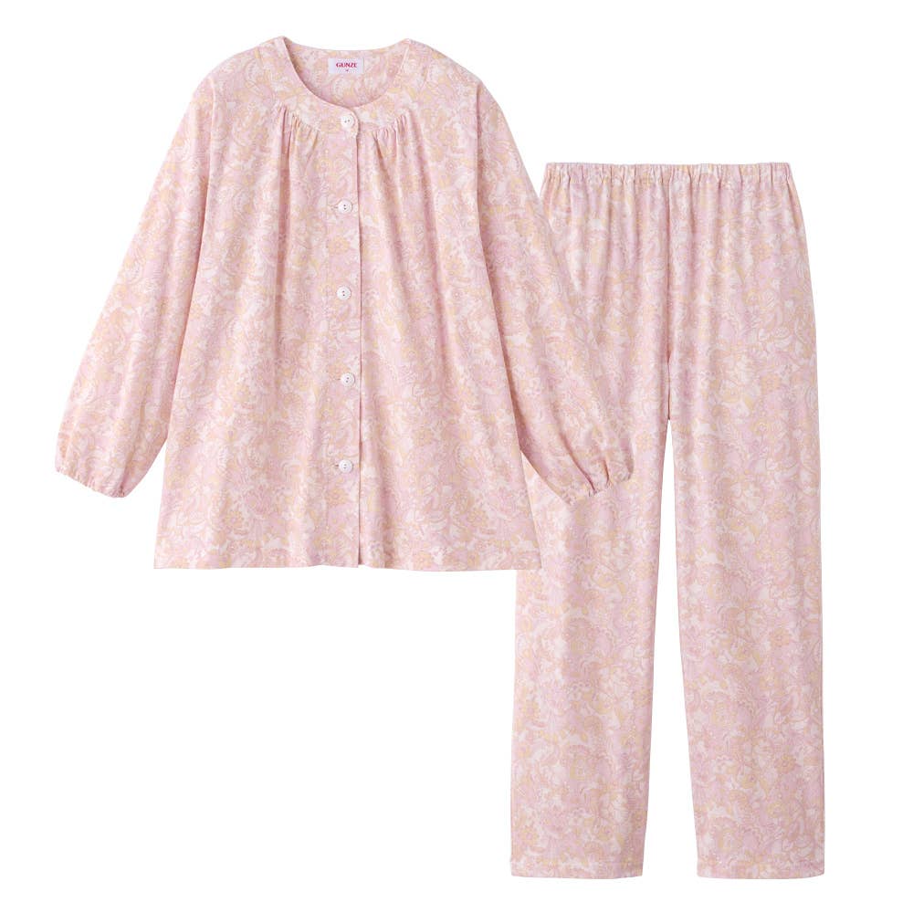 綿100％天竺 パジャマ 長袖長パンツ TG2165EC ピンク