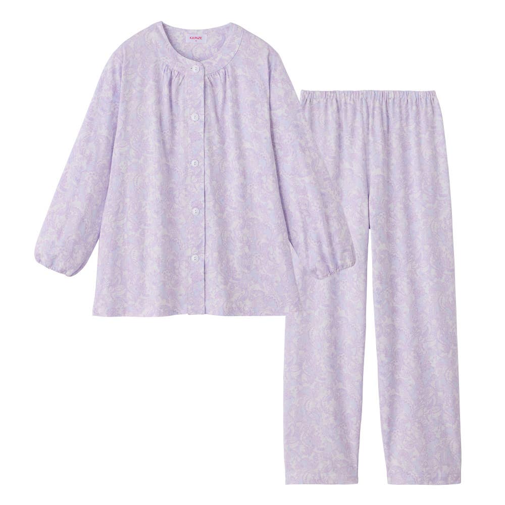 綿100％天竺 パジャマ 長袖長パンツ TG2165EC パープル