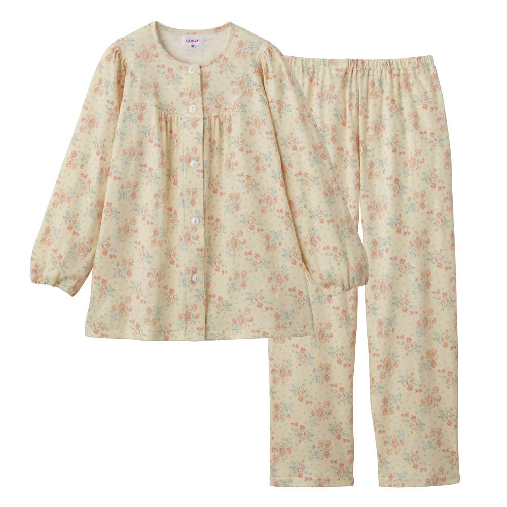 100%純棉光滑睡衣長袖長褲 [特價] TG2244 奶油色