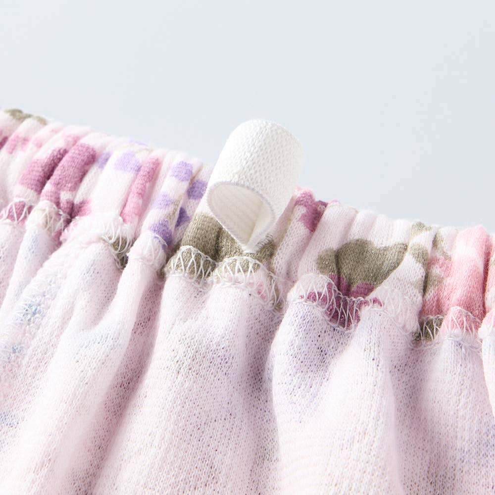 【WARM PLUS・背中保温】 ソフトキルト 長袖長パンツ ノーカラー パジャマ TG4015 E4