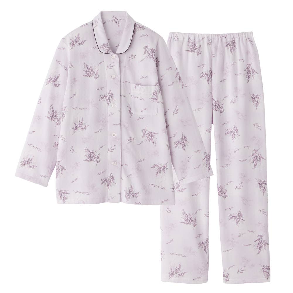 綿100％ 厚地スムース パジャマ 長袖長パンツ TG4024EC ピンク