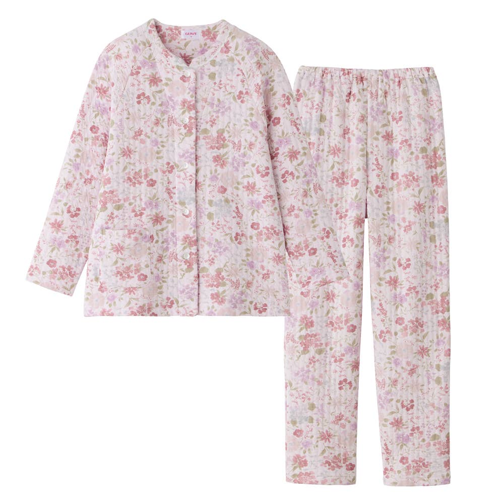 極暖 パジャマ ウルトラバルキー 長袖長パンツ【送料無料】 TG4104 ピンク