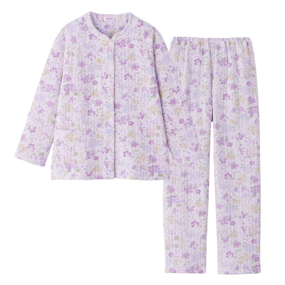 極暖 パジャマ ウルトラバルキー 長袖長パンツ【送料無料】 TG4104 パープル