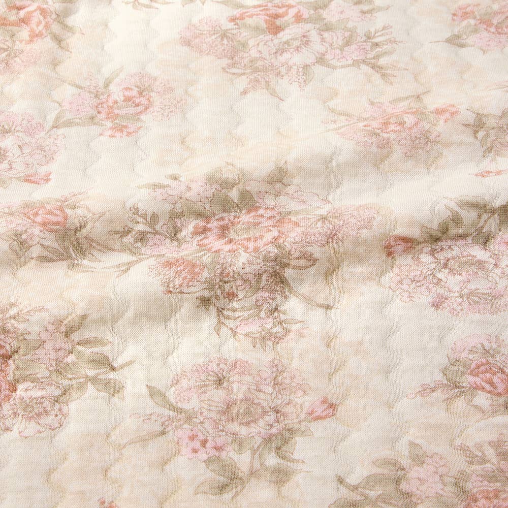 【全身保温】発熱ソフトキルト 長袖長パンツ フェミニンパジャマ TG4205 E5