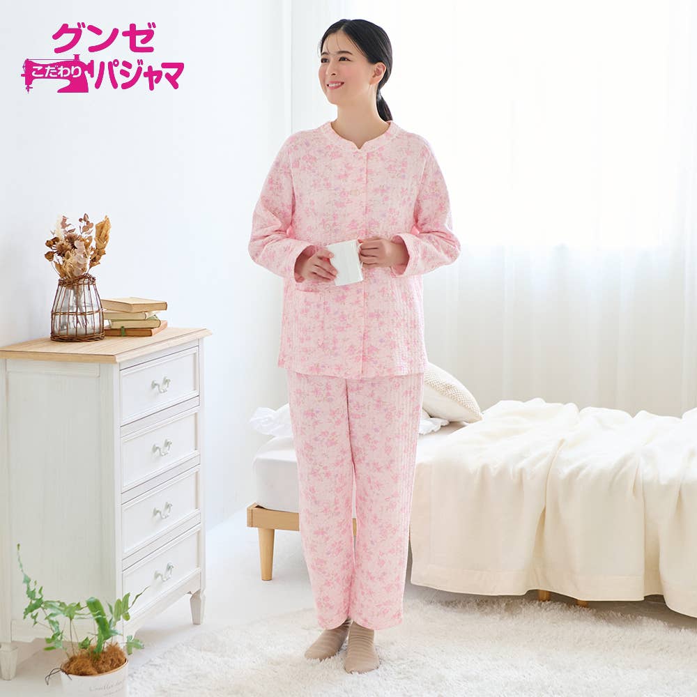 【極暖】ウルトラバルキー 長袖長パンツ ノーカラーパジャマ【送料無料】