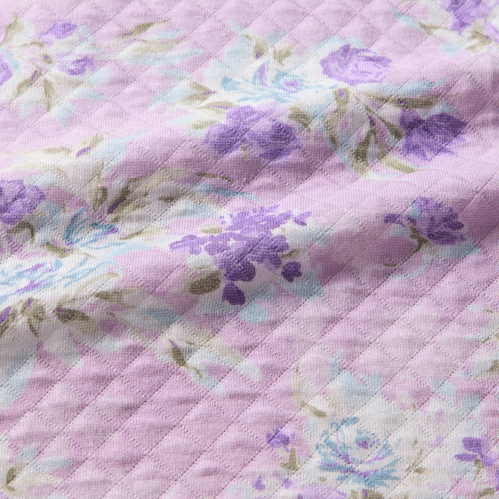 【京都捺染・綿混】ダイヤキルト 長袖長パンツ フェミニンパジャマ【送料無料】 TG4335 E5