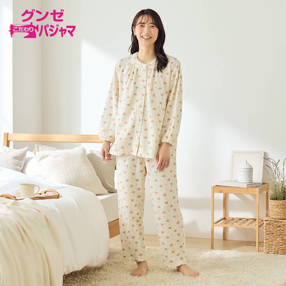 【プチサイズ】キルト 長袖長パンツ パジャマ