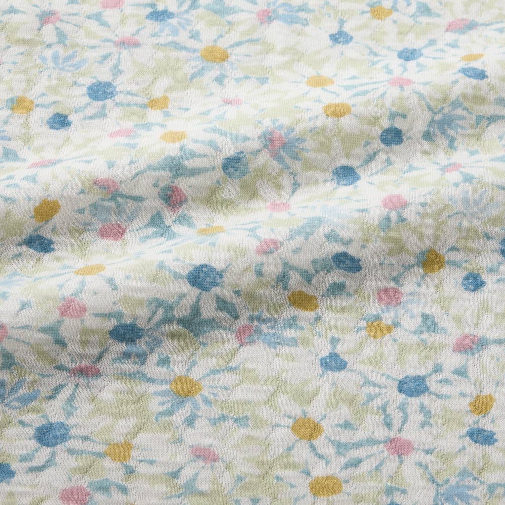 【プチサイズ】ソフトキルト 長袖長パンツ フェミニンパジャマ TG4415 E2