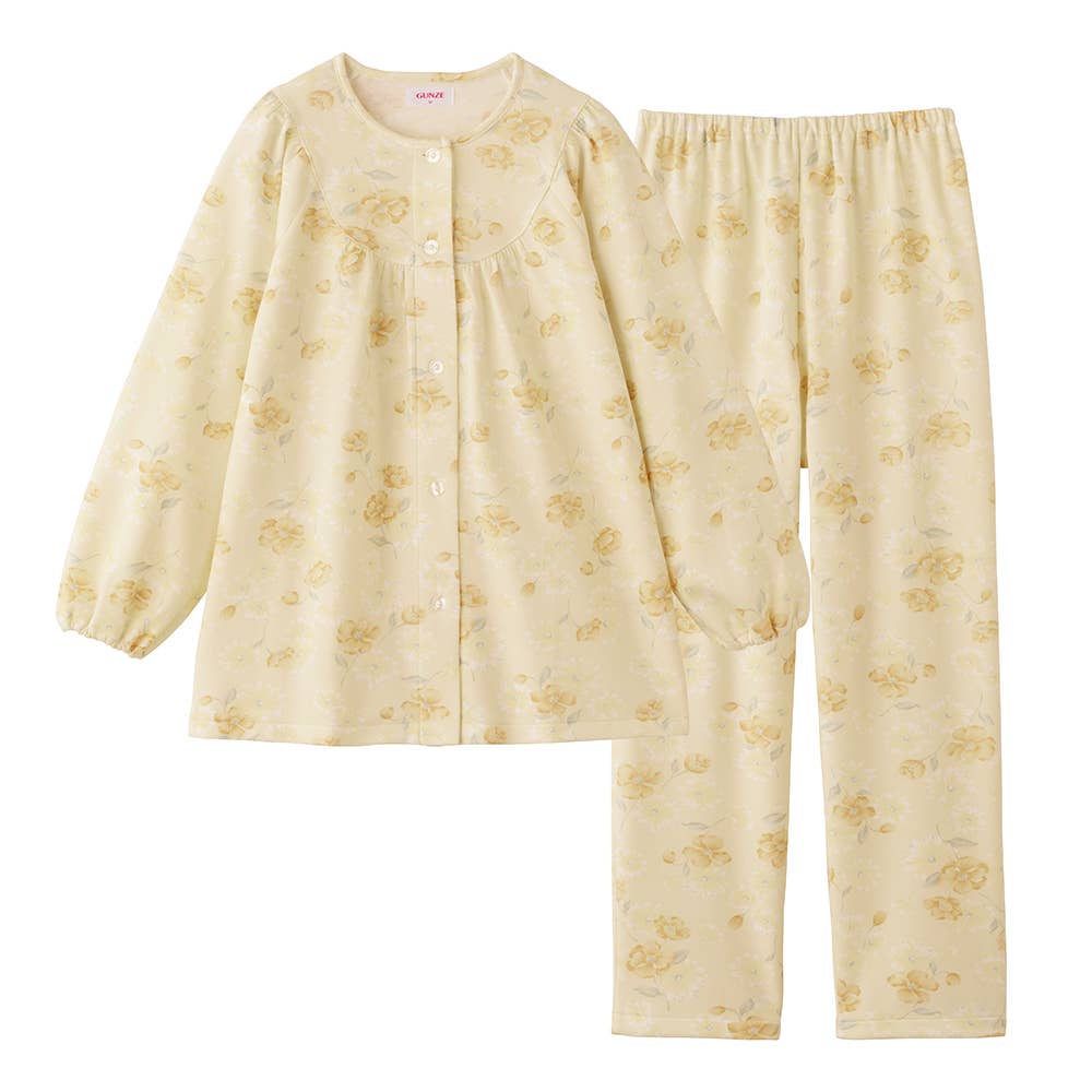 ダンボールニット 長袖長パンツ パジャマ TG8024 クリーム