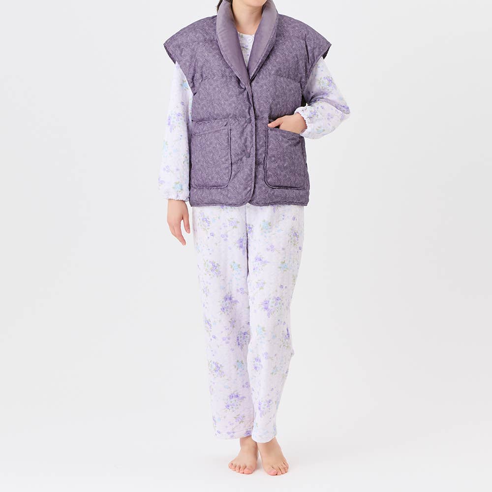 【羽織物】羽毛ベスト TK4475EC パープル